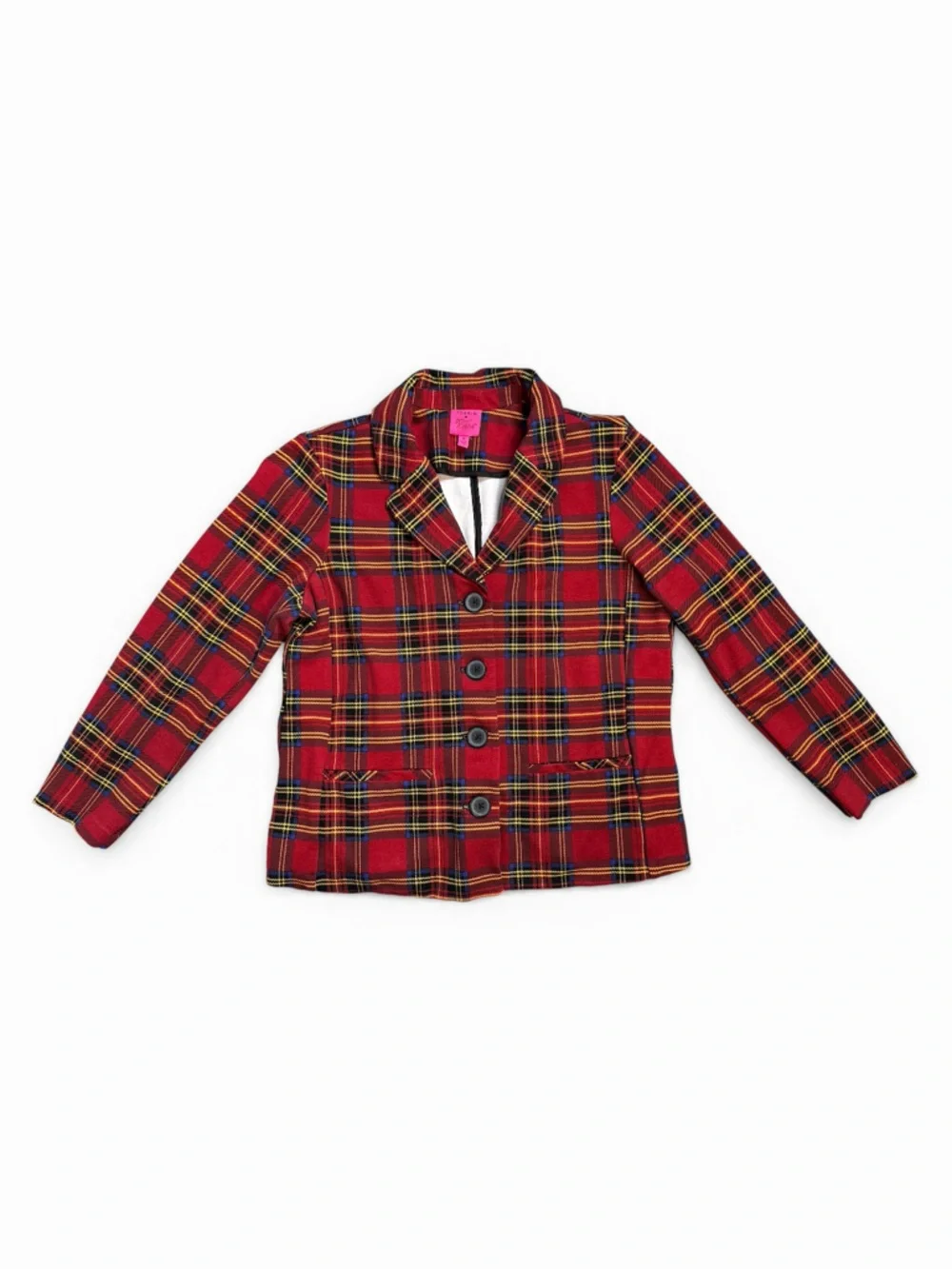 BETSEY JOHNSON X TORRID LTD EDITION RED PLAID PONTE BLAZER CLUELESS PREPPY PUNK - Picture 2 of 14